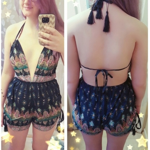 Womens BoHo Vintage Romper - Picture 6 of 8